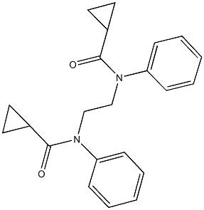 N-{2-[(cyclopropylcarbonyl)anilino]ethyl}-N-phenylcyclopropanecarboxamide Struktur