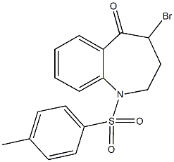 4-bromo-1-[(4-methylphenyl)sulfonyl]-1,2,3,4-tetrahydro-5H-1-benzazepin-5-one Struktur