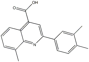 2-(3,4-dimethylphenyl)-8-methyl-4-quinolinecarboxylic acid Struktur