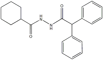 N'-(cyclohexylcarbonyl)-2,2-diphenylacetohydrazide Struktur