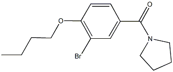 2-bromo-4-(1-pyrrolidinylcarbonyl)phenyl butyl ether Struktur