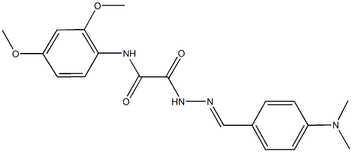 N-(2,4-dimethoxyphenyl)-2-{2-[4-(dimethylamino)benzylidene]hydrazino}-2-oxoacetamide Struktur