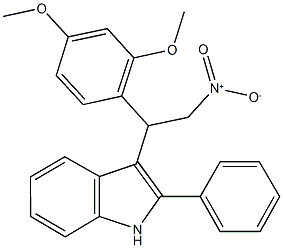 3-{1-[2,4-bis(methyloxy)phenyl]-2-nitroethyl}-2-phenyl-1H-indole Struktur