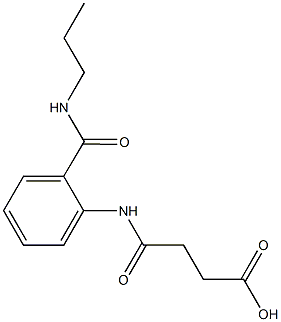 4-oxo-4-{2-[(propylamino)carbonyl]anilino}butanoic acid Struktur