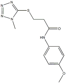 N-(4-methoxyphenyl)-3-[(1-methyl-1H-tetraazol-5-yl)sulfanyl]propanamide Struktur