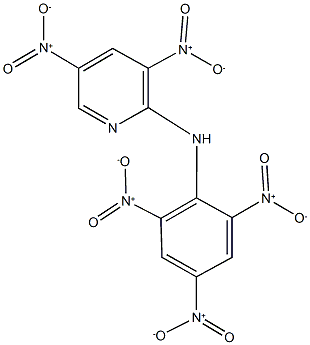 3,5-bisnitro-2-{2,4,6-trisnitroanilino}pyridine Struktur