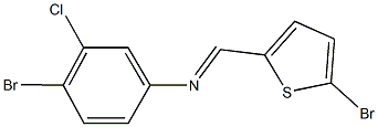 N-(4-bromo-3-chlorophenyl)-N-[(5-bromo-2-thienyl)methylene]amine Struktur