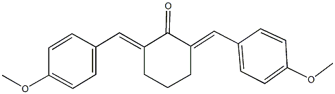 2,6-bis(4-methoxybenzylidene)cyclohexanone Struktur