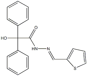 2-hydroxy-2,2-diphenyl-N'-(2-thienylmethylene)acetohydrazide Struktur