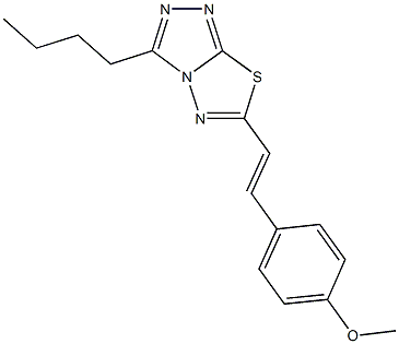 4-[2-(3-butyl[1,2,4]triazolo[3,4-b][1,3,4]thiadiazol-6-yl)vinyl]phenyl methyl ether Struktur