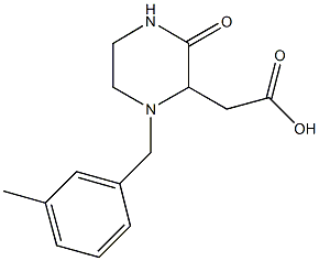 [1-(3-methylbenzyl)-3-oxo-2-piperazinyl]acetic acid Struktur