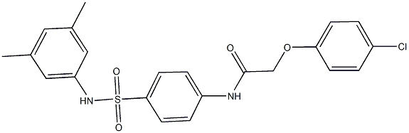 2-(4-chlorophenoxy)-N-{4-[(3,5-dimethylanilino)sulfonyl]phenyl}acetamide Struktur