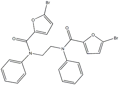 5-bromo-N-{2-[(5-bromo-2-furoyl)anilino]ethyl}-N-phenyl-2-furamide Struktur