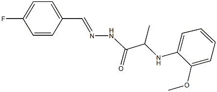 N'-(4-fluorobenzylidene)-2-(2-methoxyanilino)propanohydrazide Struktur