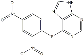 6-({2,4-bisnitrophenyl}sulfanyl)-9H-purine Struktur