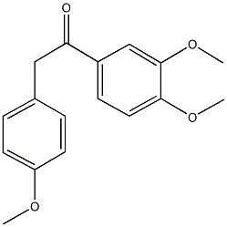 1-(3,4-dimethoxyphenyl)-2-(4-methoxyphenyl)ethanone Struktur