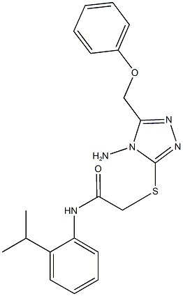 2-{[4-amino-5-(phenoxymethyl)-4H-1,2,4-triazol-3-yl]sulfanyl}-N-(2-isopropylphenyl)acetamide Struktur