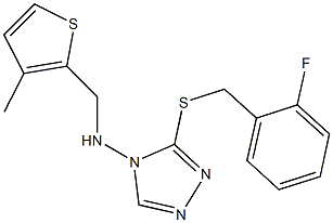 N-{3-[(2-fluorobenzyl)thio]-4H-1,2,4-triazol-4-yl}-N-[(3-methyl-2-thienyl)methyl]amine Struktur