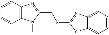 1,3-benzothiazol-2-yl (1-methyl-1H-benzimidazol-2-yl)methyl sulfide Struktur