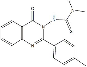 N,N-dimethyl-N'-(2-(4-methylphenyl)-4-oxo-3(4H)-quinazolinyl)thiourea Struktur