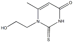 1-(2-hydroxyethyl)-6-methyl-2-thioxo-2,3-dihydro-4(1H)-pyrimidinone Struktur