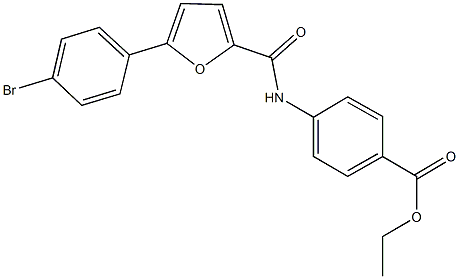 ethyl 4-{[5-(4-bromophenyl)-2-furoyl]amino}benzoate Struktur