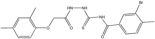 3-bromo-N-({2-[(2,4-dimethylphenoxy)acetyl]hydrazino}carbothioyl)-4-methylbenzamide Struktur