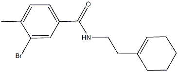 3-bromo-N-(2-cyclohex-1-en-1-ylethyl)-4-methylbenzamide Struktur