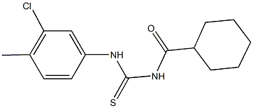 N-(3-chloro-4-methylphenyl)-N'-(cyclohexylcarbonyl)thiourea Struktur