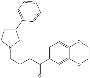 1-(2,3-dihydro-1,4-benzodioxin-6-yl)-4-(3-phenyl-1-pyrrolidinyl)-1-butanone Struktur