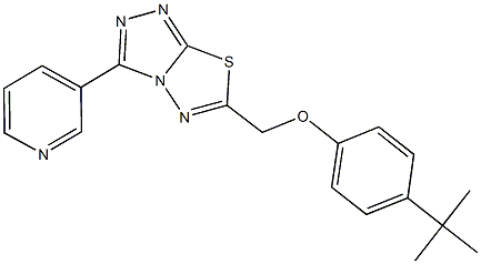 4-tert-butylphenyl [3-(3-pyridinyl)[1,2,4]triazolo[3,4-b][1,3,4]thiadiazol-6-yl]methyl ether Struktur