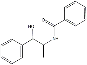 N-(2-hydroxy-1-methyl-2-phenylethyl)benzamide Struktur