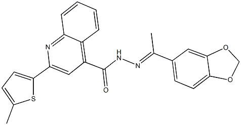 N'-[1-(1,3-benzodioxol-5-yl)ethylidene]-2-(5-methyl-2-thienyl)-4-quinolinecarbohydrazide Struktur