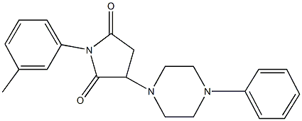 1-(3-methylphenyl)-3-(4-phenyl-1-piperazinyl)-2,5-pyrrolidinedione Struktur