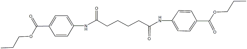 propyl 4-({6-oxo-6-[4-(propoxycarbonyl)anilino]hexanoyl}amino)benzoate Struktur