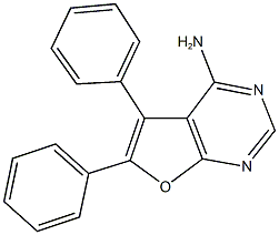 5,6-diphenylfuro[2,3-d]pyrimidin-4-ylamine Struktur