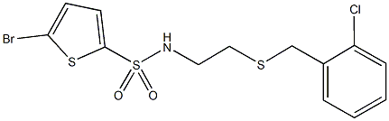 5-bromo-N-{2-[(2-chlorobenzyl)thio]ethyl}-2-thiophenesulfonamide Struktur