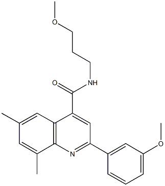 2-(3-methoxyphenyl)-N-(3-methoxypropyl)-6,8-dimethyl-4-quinolinecarboxamide Struktur