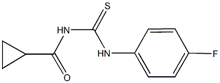 N-(cyclopropylcarbonyl)-N'-(4-fluorophenyl)thiourea Struktur