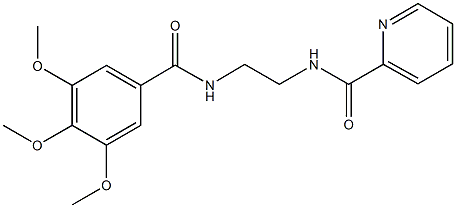 N-{2-[(3,4,5-trimethoxybenzoyl)amino]ethyl}-2-pyridinecarboxamide Struktur