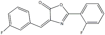 4-(3-fluorobenzylidene)-2-(2-fluorophenyl)-1,3-oxazol-5(4H)-one Struktur