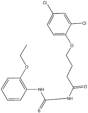 N-[4-(2,4-dichlorophenoxy)butanoyl]-N'-(2-ethoxyphenyl)thiourea Struktur