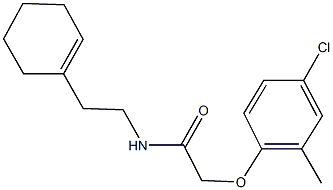 2-(4-chloro-2-methylphenoxy)-N-(2-cyclohex-1-en-1-ylethyl)acetamide Struktur