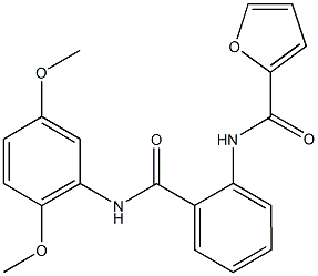 N-{2-[(2,5-dimethoxyanilino)carbonyl]phenyl}-2-furamide Struktur