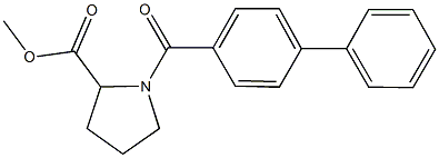 methyl 1-([1,1'-biphenyl]-4-ylcarbonyl)-2-pyrrolidinecarboxylate Struktur