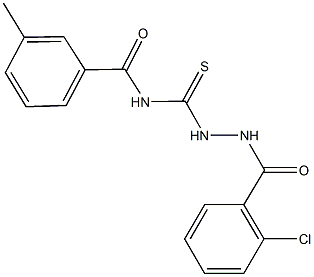 N-{[2-(2-chlorobenzoyl)hydrazino]carbothioyl}-3-methylbenzamide Struktur