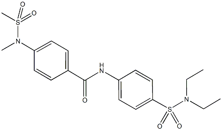 N-{4-[(diethylamino)sulfonyl]phenyl}-4-[methyl(methylsulfonyl)amino]benzamide Struktur