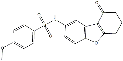 4-methoxy-N-(9-oxo-6,7,8,9-tetrahydrodibenzo[b,d]furan-2-yl)benzenesulfonamide Struktur