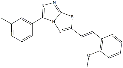 6-[2-(2-methoxyphenyl)vinyl]-3-(3-methylphenyl)[1,2,4]triazolo[3,4-b][1,3,4]thiadiazole Struktur