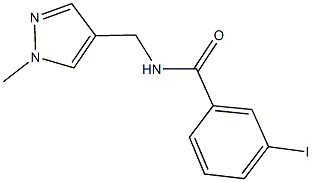 3-iodo-N-[(1-methyl-1H-pyrazol-4-yl)methyl]benzamide Struktur